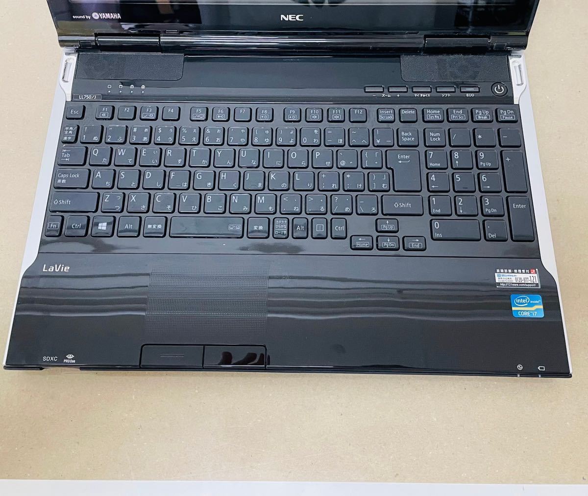 現状品 NEC LAVIE PC-LL750JS6B Core i7 3630QM 8GB HDD1TB OS無し ライセンス無し i15710 100サイズ発送 _画像3