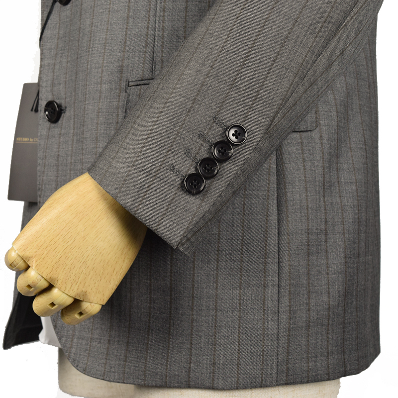 *STUDIO by D\'URBAN Durban * autumn winter [CANONICO] Italy cloth Super110\' wool stripe suit gray /A7