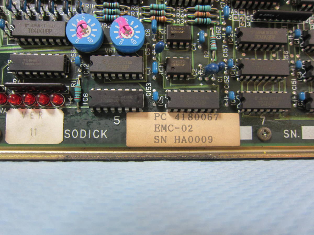 FINE SODICK EMC-02 PC 4180067 SN HA0009 CIRCUIT BOARD_画像4