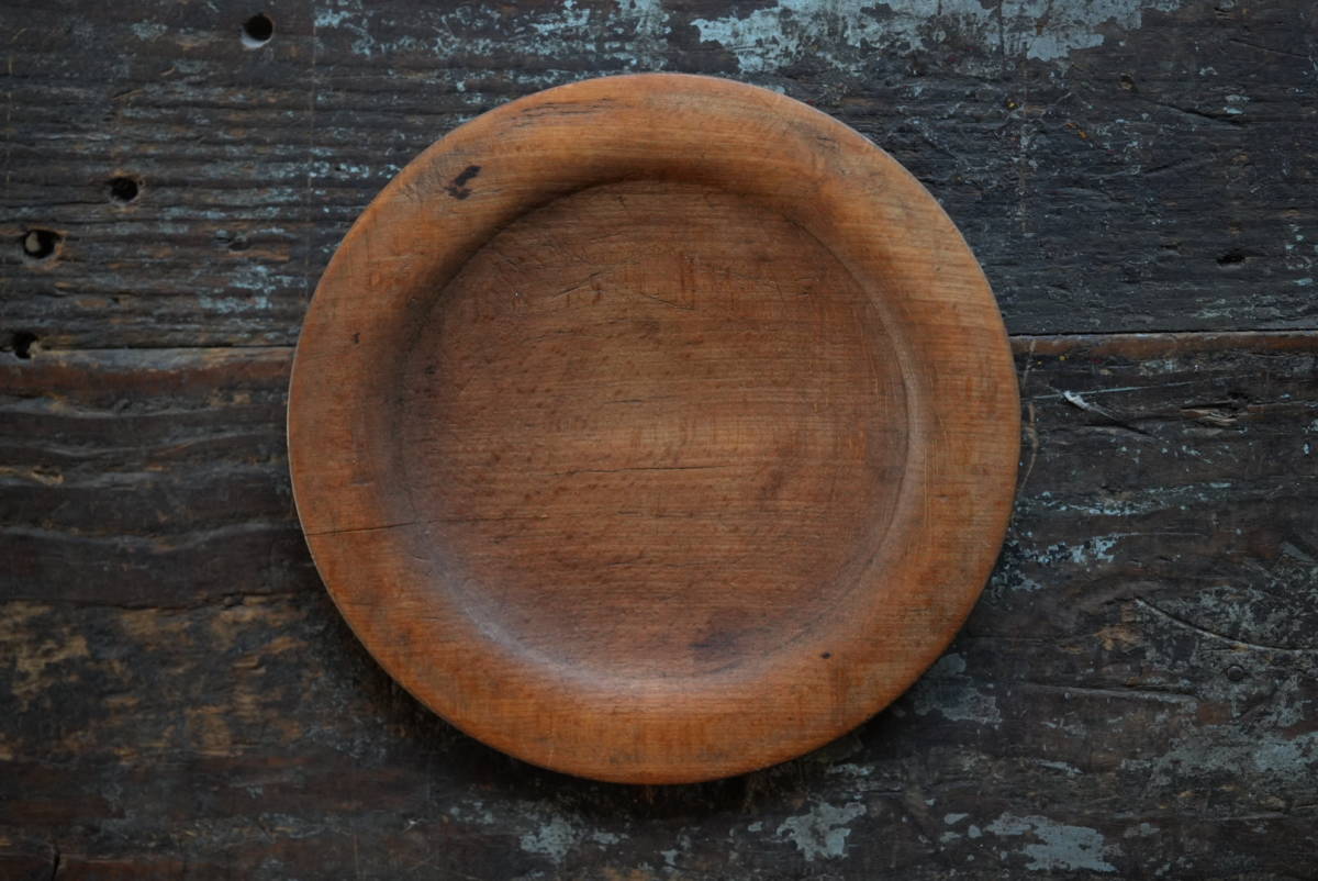 18世紀 スウェーデン木皿 / Swedish Wooden Rim Plate / Swed