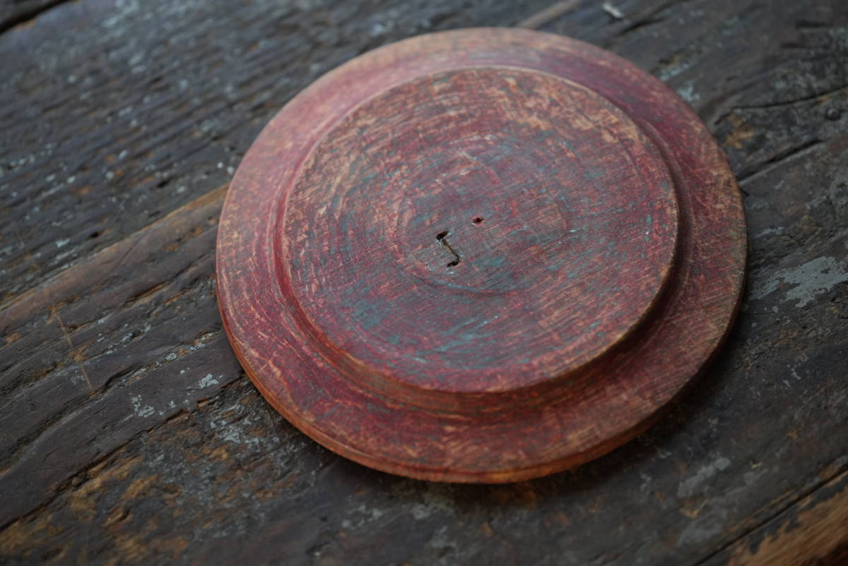18世紀 1700年代 スウェーデン木皿 Swedish Wooden Round Rim Plate / フォークアート 民芸 オブジェ 古道具 アンティーク 器 11