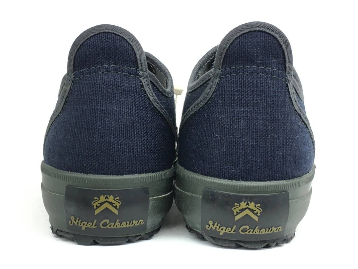 未使用品 Nigel Cabourn MOONSTAR ナイジェルケーボン ARMY TRAINERS LOW TOP アーミートレーナー スニーカー ネイビー 4.5_画像5