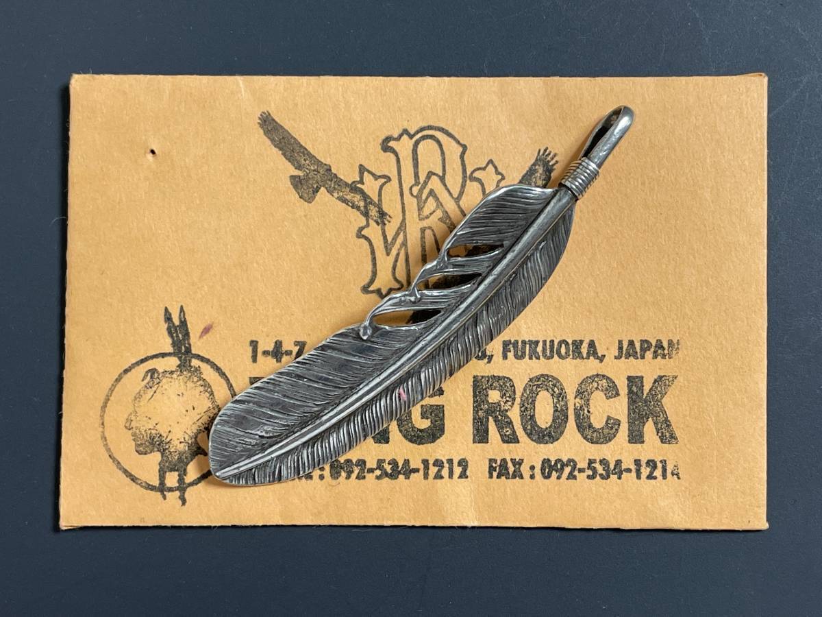 WING ROCK ウイングロック フェザー ネックレストップ プレーン チャーム STERLING silver シルバー_画像1