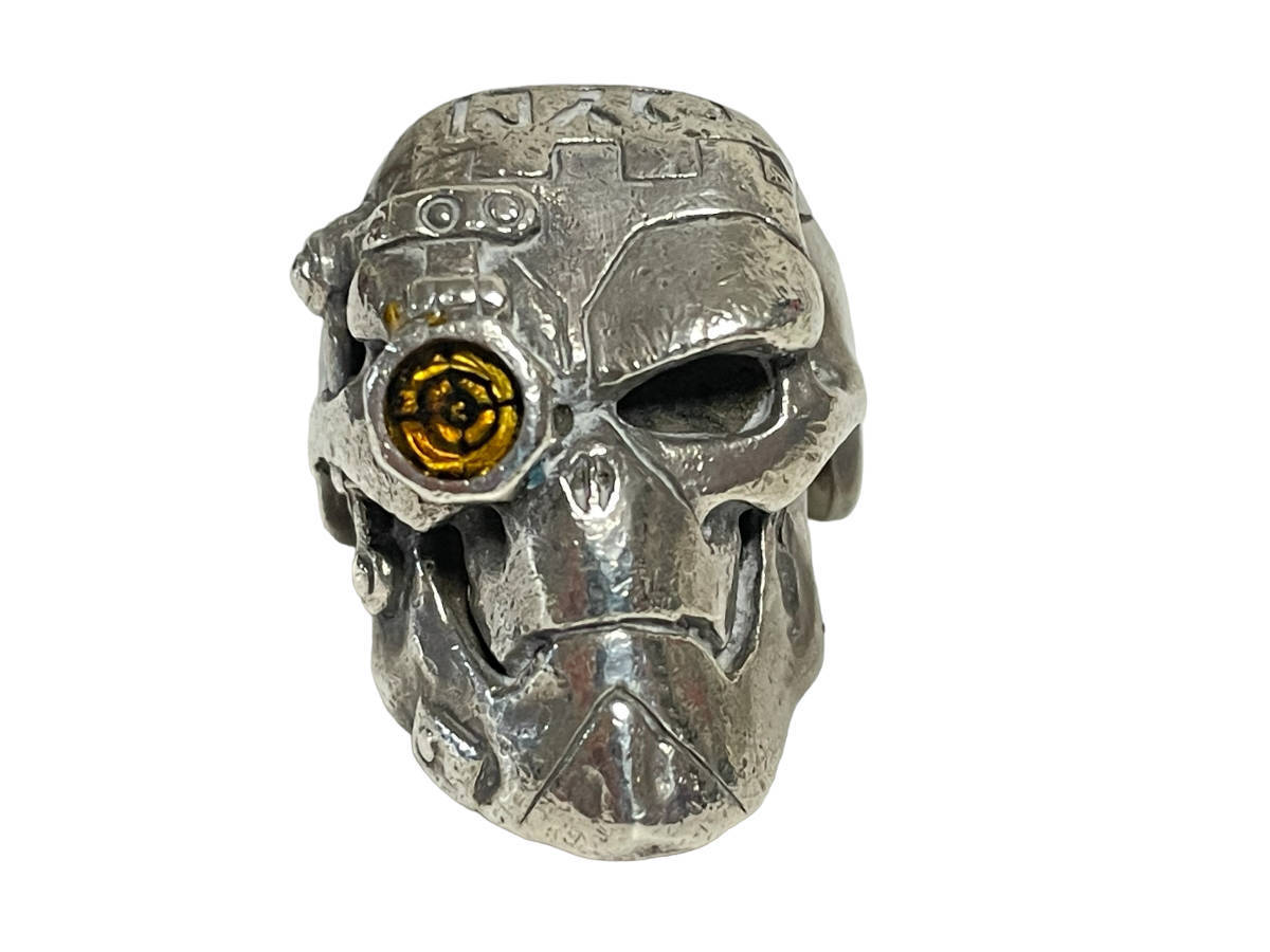  примерно 23 номер CRAZY PIG Crazy Pig CYBORG RING ENAMEL EYE cyborg кольцо эмаль I Skull кольцо silver925 серебряный 925