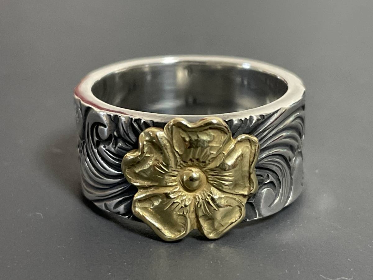 LARRY SMITH ラリースミス KARAKUSA ROSE RING No. 55 (10mm LARRY SMITH ラリースミス KARAKUSA ROSE RING No. 55 (10mm