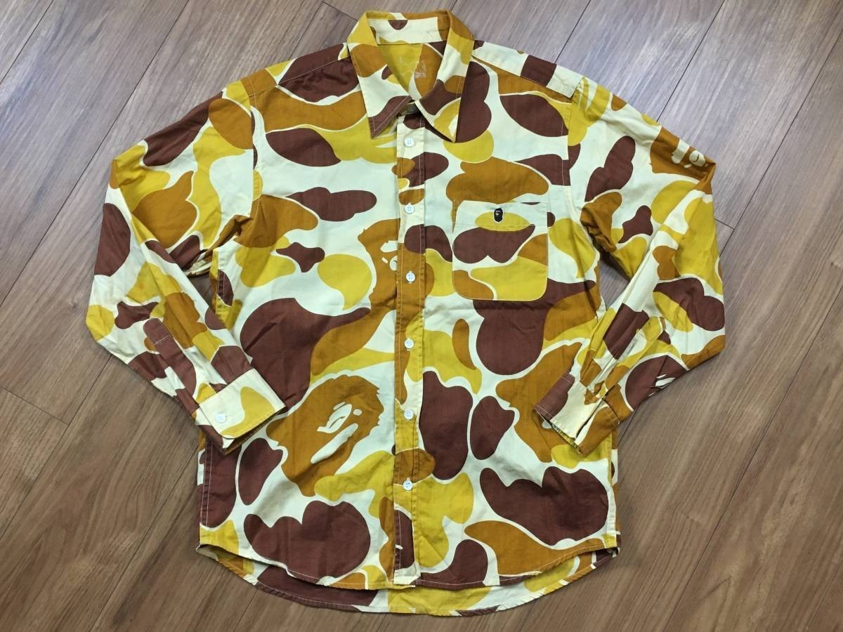 A BATHING APE A Bathing Ape BIG ABC CAMO big ABC duck . camouflage short sleeves shirt 