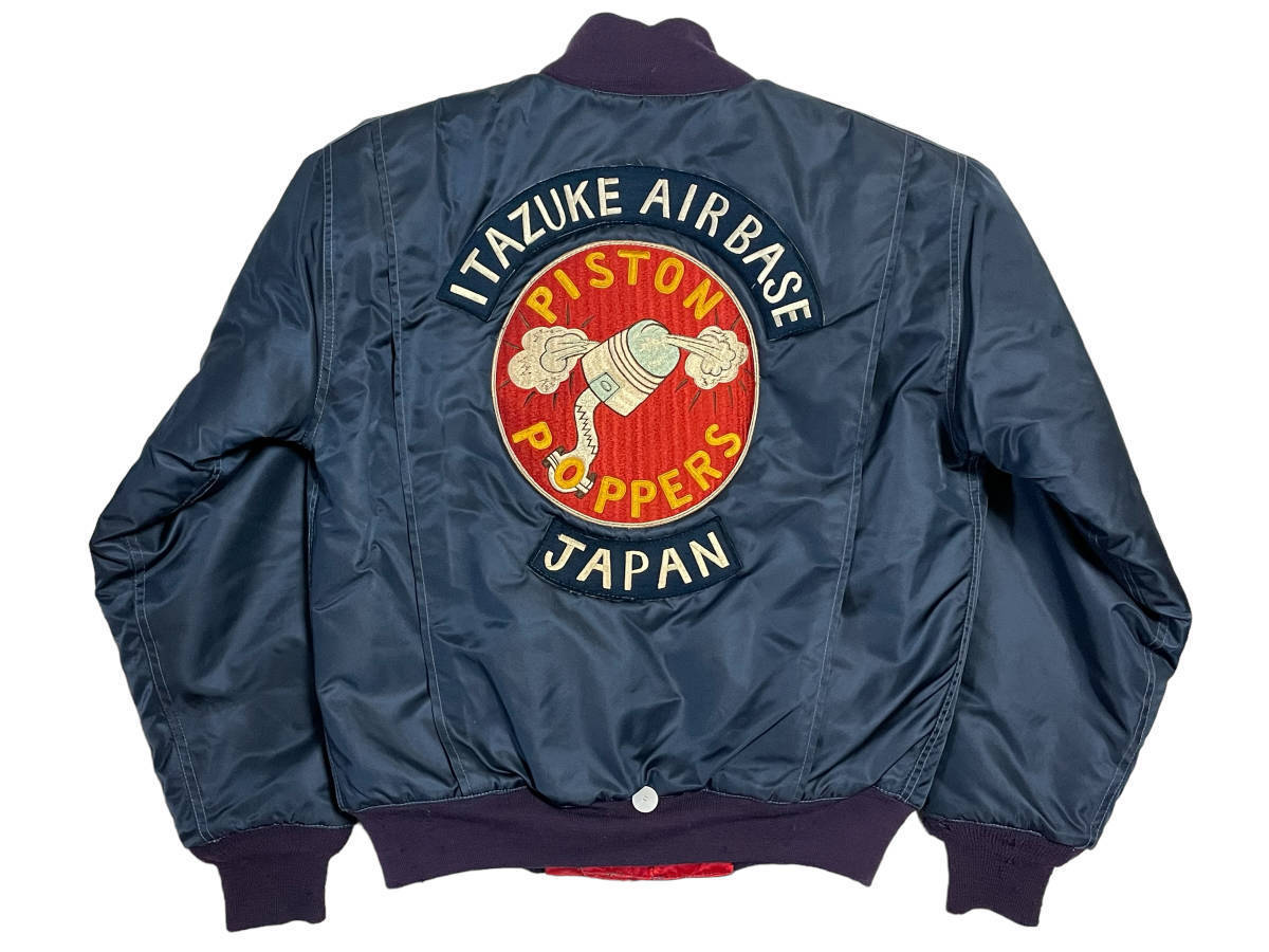 未使用品 L PHERROW'S フェローズ タンカースジャケット ITAZUKE AIRBASE JAPAN ナイロン ネイビー フライングホイール