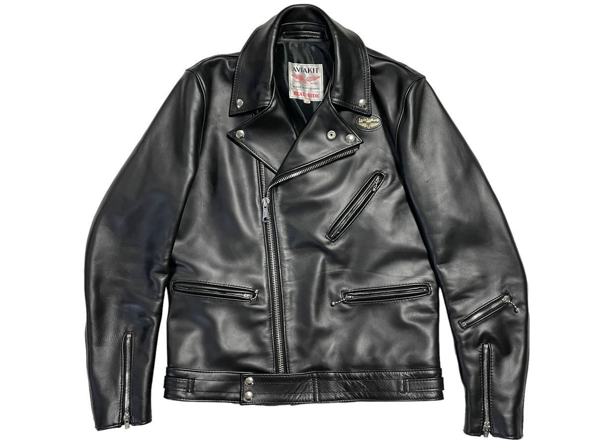 極美品 最新モデル サイズ36 Lewis Leathers ルイスレザー 441T CYCLONE サイクロン タイトフィット HORSEHIDE ホースハイド 馬革_画像1