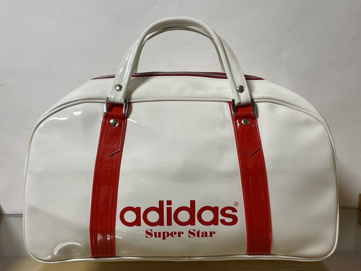 未使用品 デッドストック adidas アディダス マジソン ボストンバッグ Super Star 赤 ビンテージ オリジナル 80s 日本製_画像2