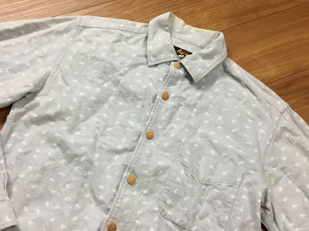 A BATHING APE A Bathing Ape Star dot box flannel shirt size M