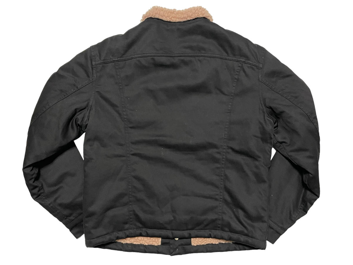 極美品 42 WAREHOUSE Lot 2003 3RD TYPE PIQUE BORE JACKET BLACK ウェアハウス ピケ ボアジャケット ショートホーン サード_画像2