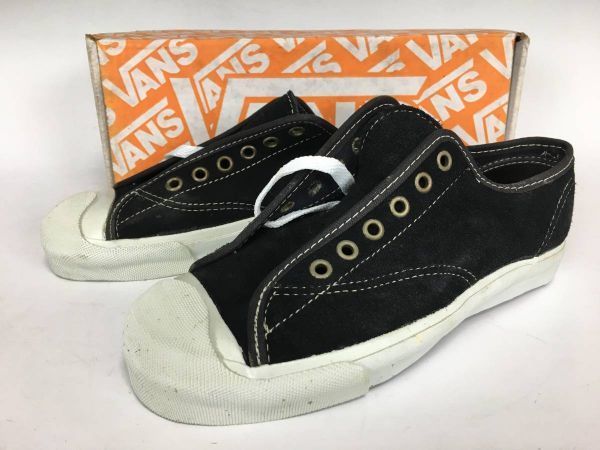 デッドストック 80s 90s USA製 VANS VANS DOREN バンズ プリムソール BLACK SUEDE ブラック スウェード BOYS5