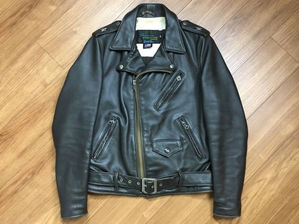 14年初売 NEIGHBORHOOD ネイバーフッド SCHOTT. ONE STAR / CL-JKT ショット ワンスター ダブル ライダースジャケット サイズS ブラウン