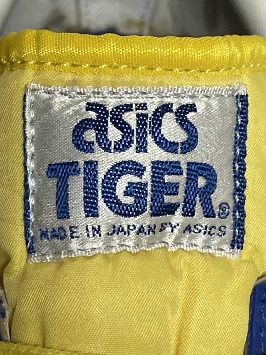 80s 90s asics TIGER アシックス タイガー スニーカー ランニング 青/黄 ビンテージ オリジナル サイズ10？_画像6