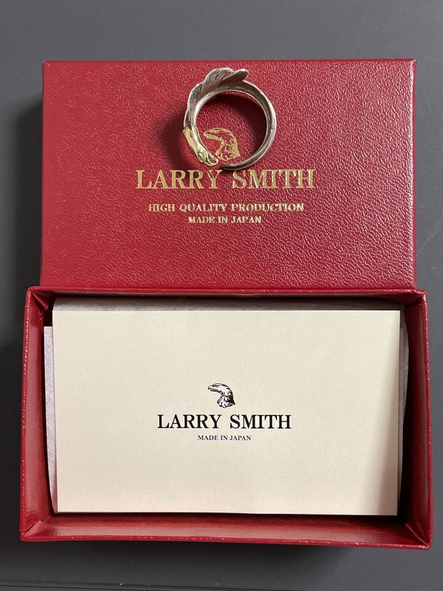 LARRY SMITH ラリースミス EAGLE HEAD KAZEKIRI FEATHER RING No. 23 (18K GOLD ACCENT) EFRG-0023 カゼキリ フェザーリング 18金 約19号の画像9
