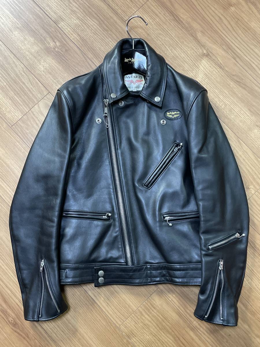 未使用品 廃盤 サイズ34 Lewis Leathers ルイスレザー 441T CYCLONE サイクロン タイトフィット COWHIDE カウハイド_画像1