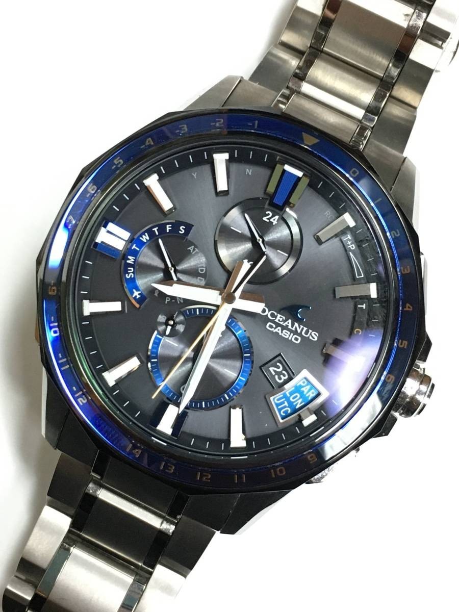 CASIO OCEANUS OCW-G2000-1AJF Casio Oceanus Bluetooth installing GPS radio wave solar wristwatch attached equipping 