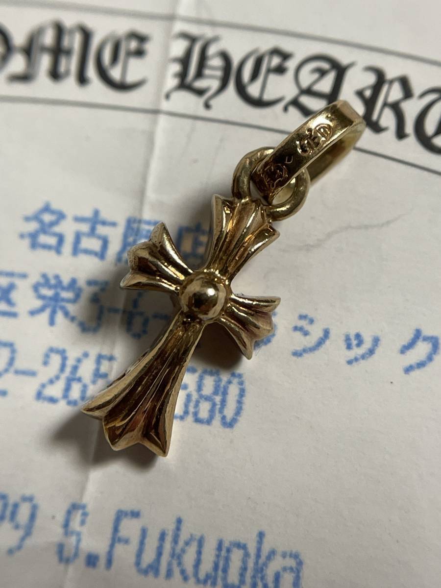 インボイス原本付属 CHROME HEARTS クロムハーツ CH CRS BBY FAT 22K ベビーファット クロス 22金 ゴールド_画像1