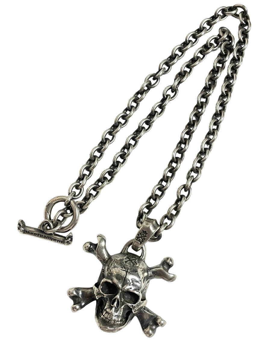 スペシャルオーダー Gabor Gaboratory ガボール Xcons Collaboration Half Size Large Skull Cross Bone クロスボーン チェーン ネックレス_画像1