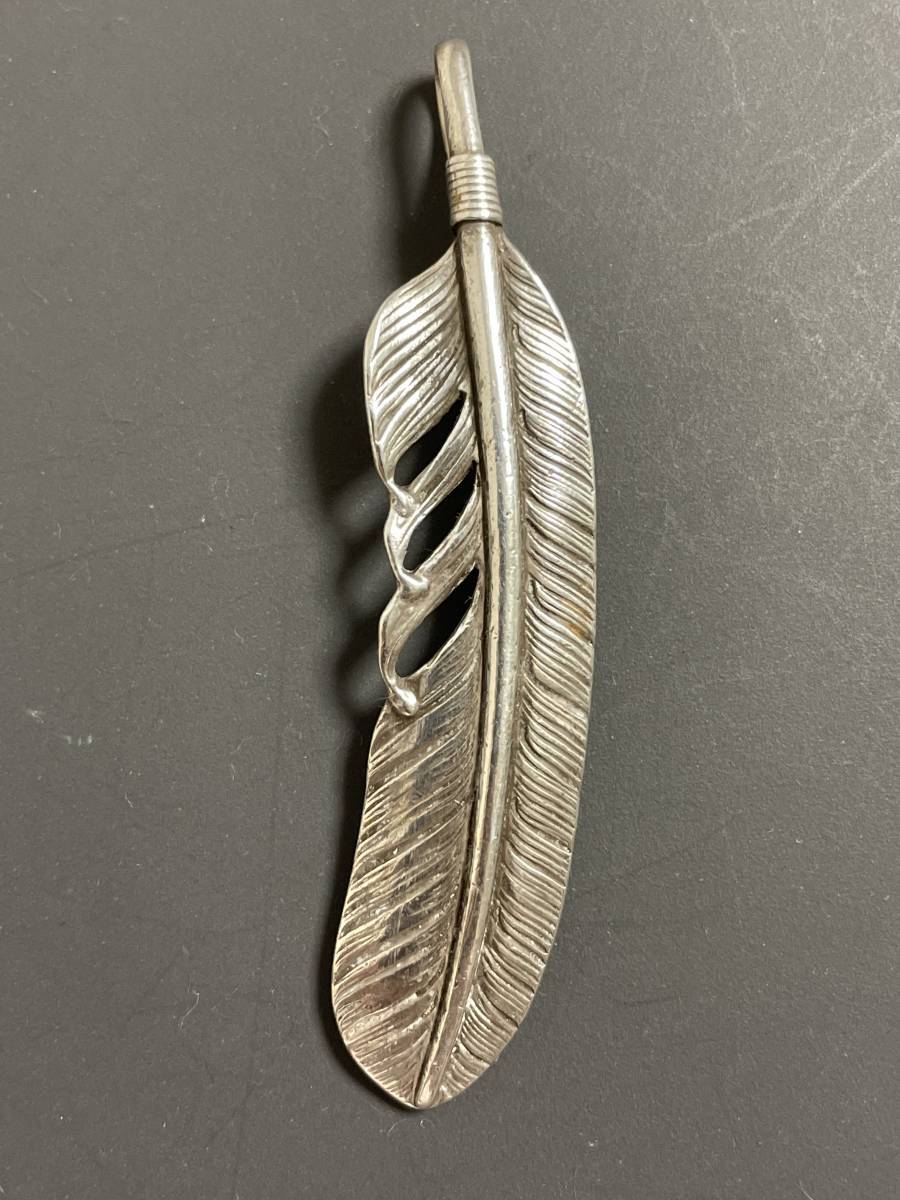 WING ROCK ウイングロック フェザー ネックレストップ プレーン チャーム STERLING silver シルバー_画像2