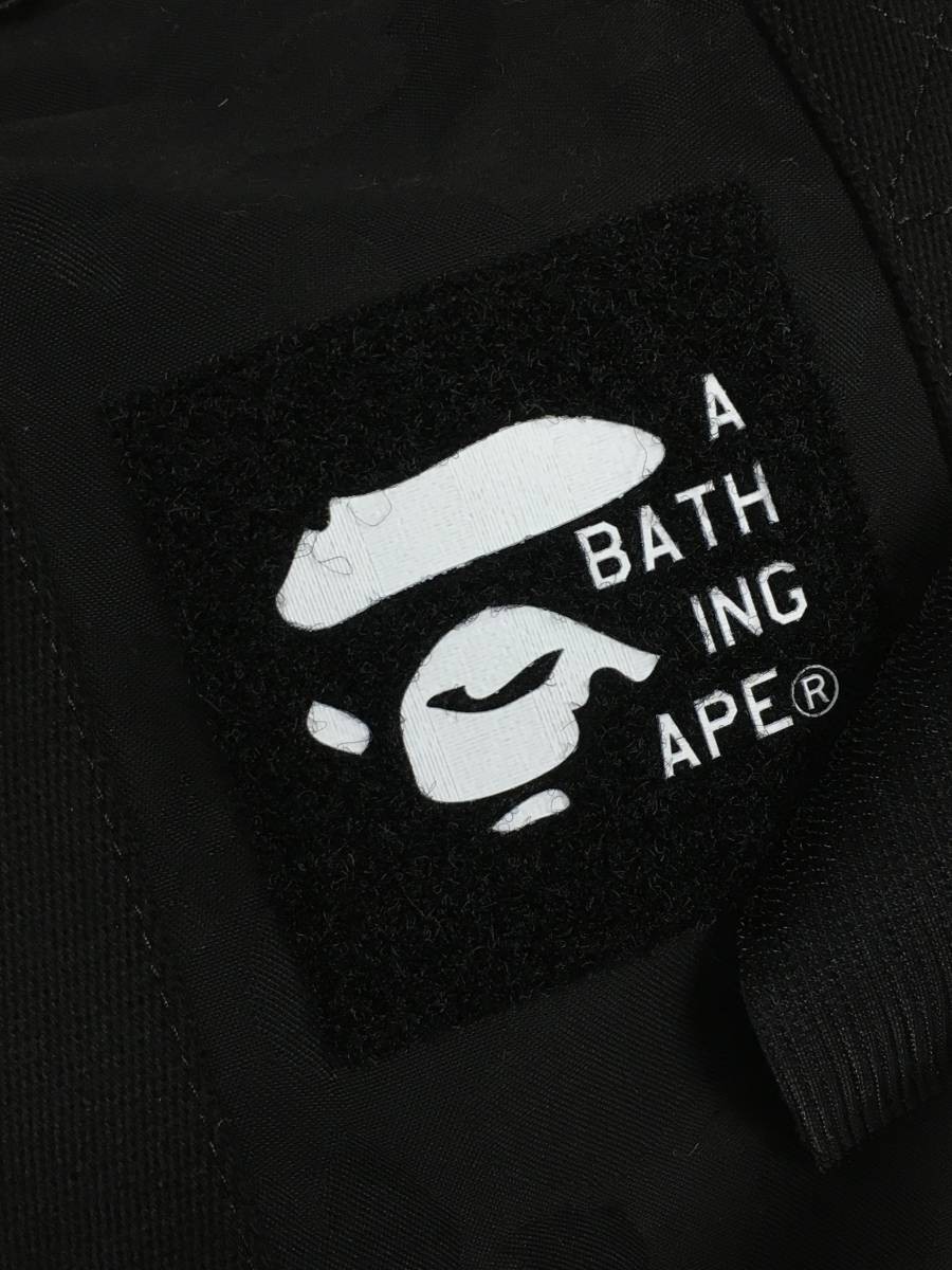 未使用品 A BATHING APE アベイシングエイプ jacquard camo ジャガードカモ 猿迷彩 ヘルメットバッグ トート ブラック 黒_画像6