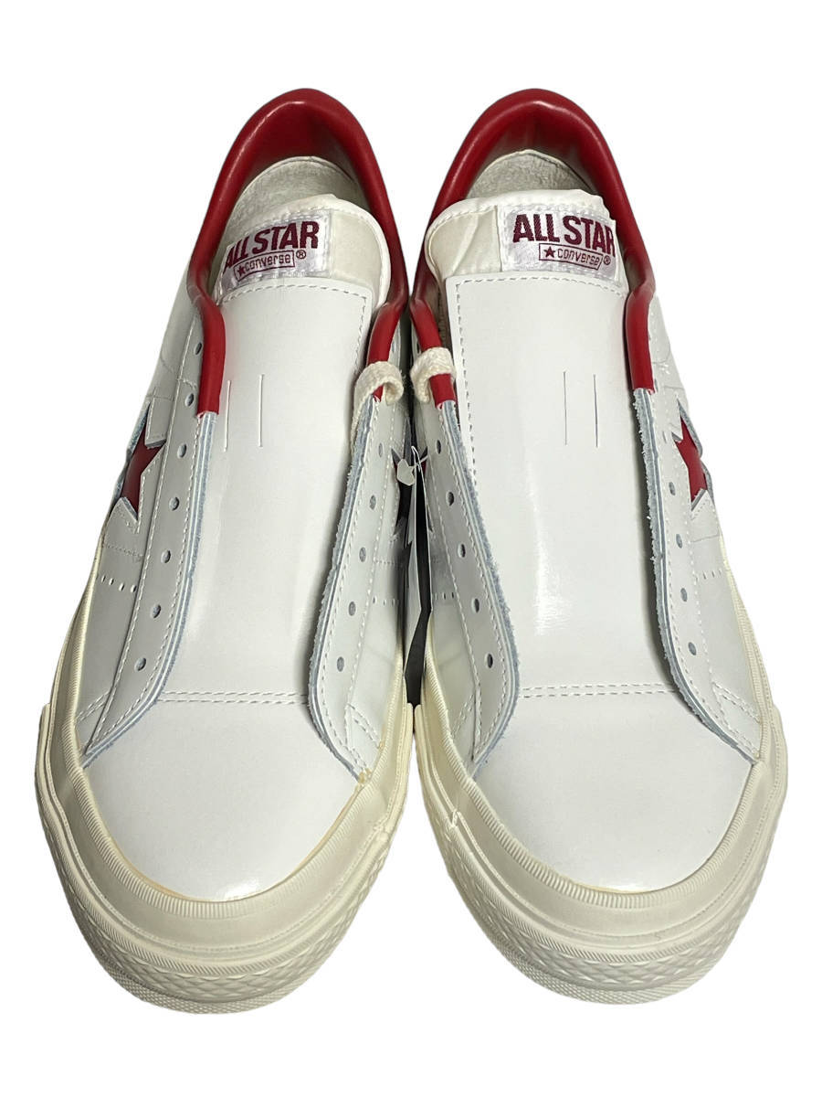 未使用品 初期日本製 US7.5 26cm CONVERSE コンバース ONE STAR OX WH ITE/RED ワンスター 白/赤_画像4