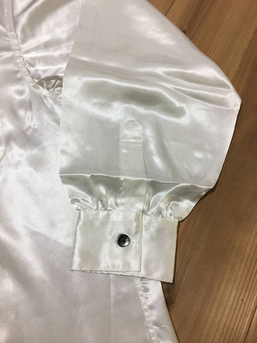 未使用品 JUVENILE DELINQUENT ジュベナイルデリンクエント サテンオープンシャツ XXL ホワイト ズートスーツ チカーノ_画像4