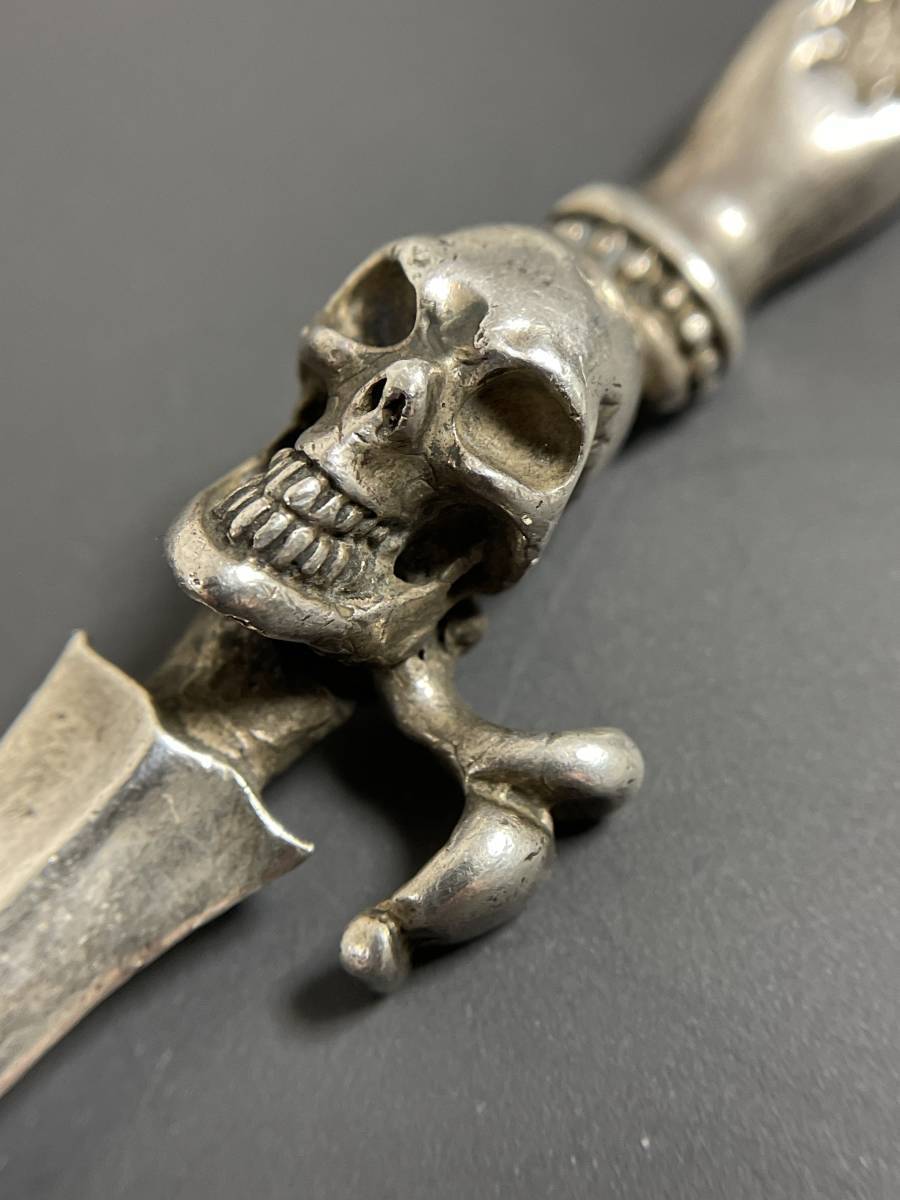 生前中期 Gabor Gaboratory ガボール ガボラトリー skull with dagger バターナイフ ペンダントトップ スカルウィズダガー_画像3