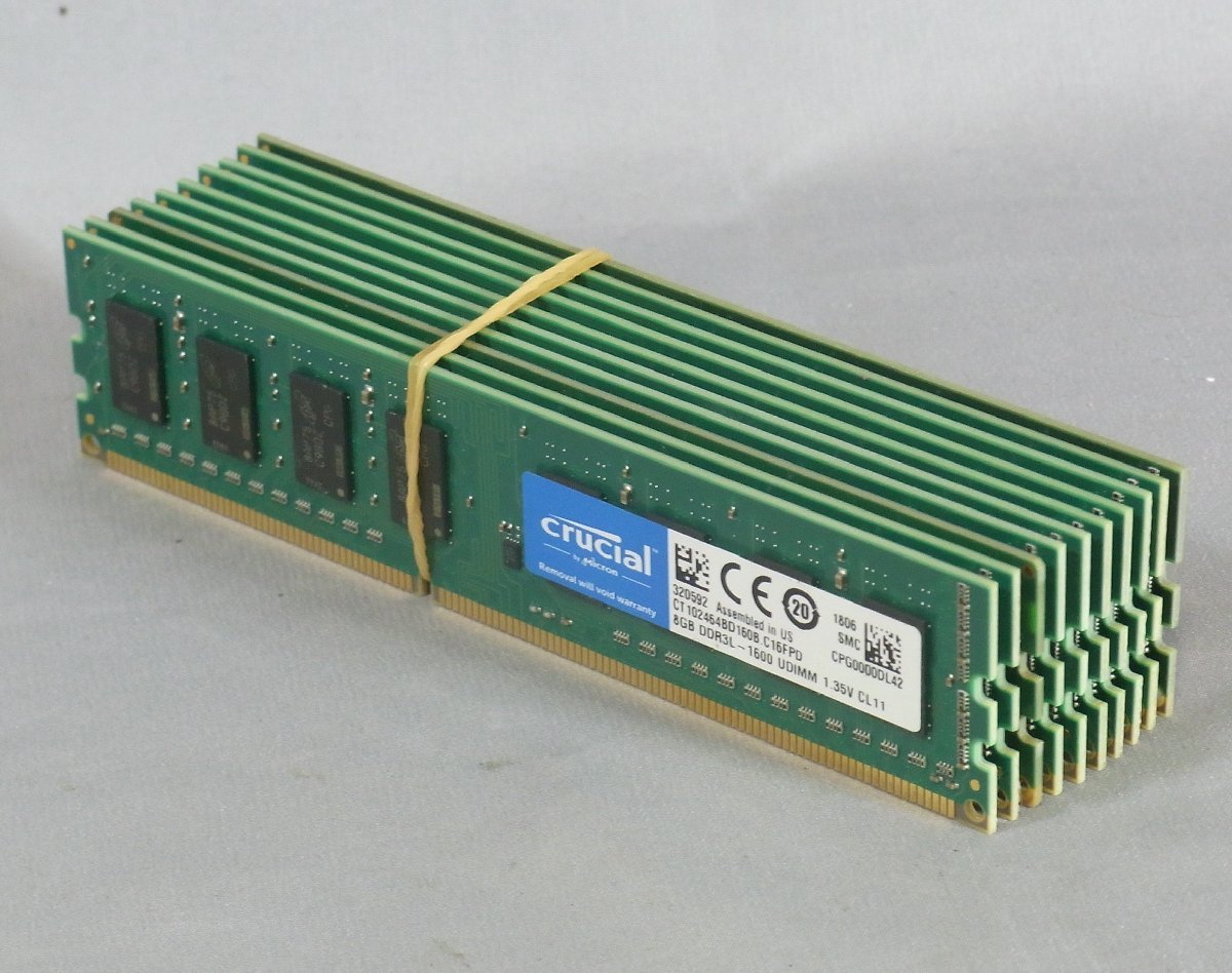 B38520 O-02090 PC3L-12800 DDR3メモリー 8GB 10枚セット ジャンク_画像1