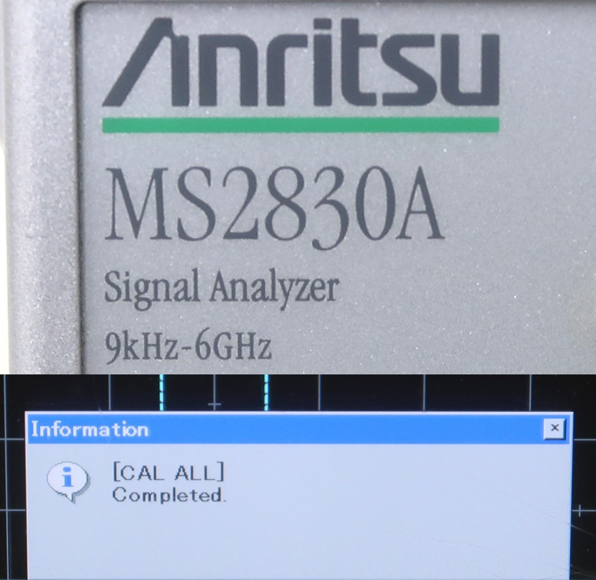 LV50722◆Anritsu/アンリツ MS2830A Opt.041/062/102/106/MX269017A シグナルアナライザ 9kHz-6GHz【返品保証あり】_画像8