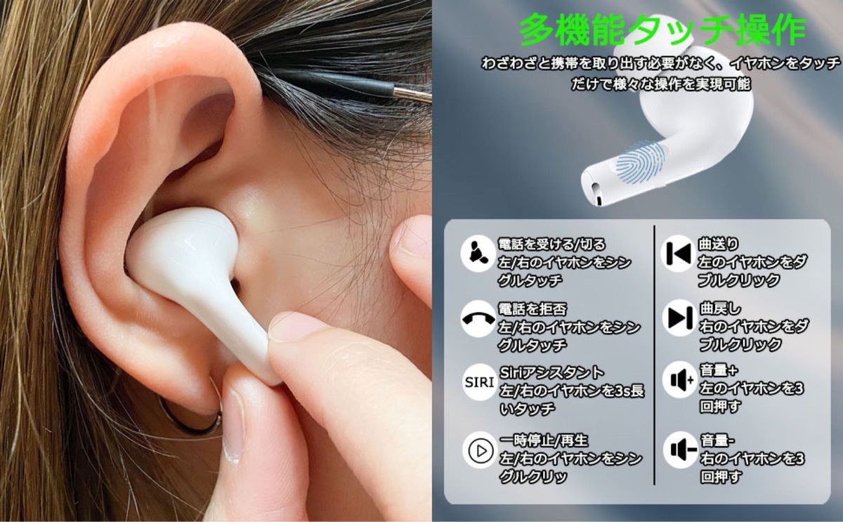 【新品・未使用】ノイズキャンセリング　ワイヤレスイヤホン　AirPods Pro 互換品　Bluetoothイヤホン