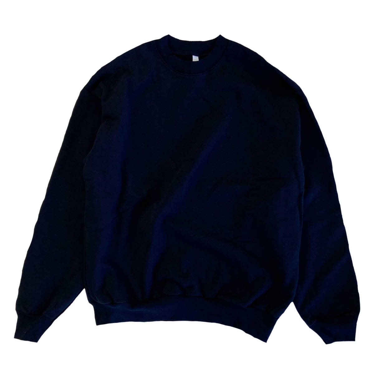 LOS ANGELES APPAREL　14oz FLEECE CREW　ロサンゼルスアパレル クルーネック スウェット ネイビー　XLサイズ　14oz FLEECE MADE IN USA_画像1