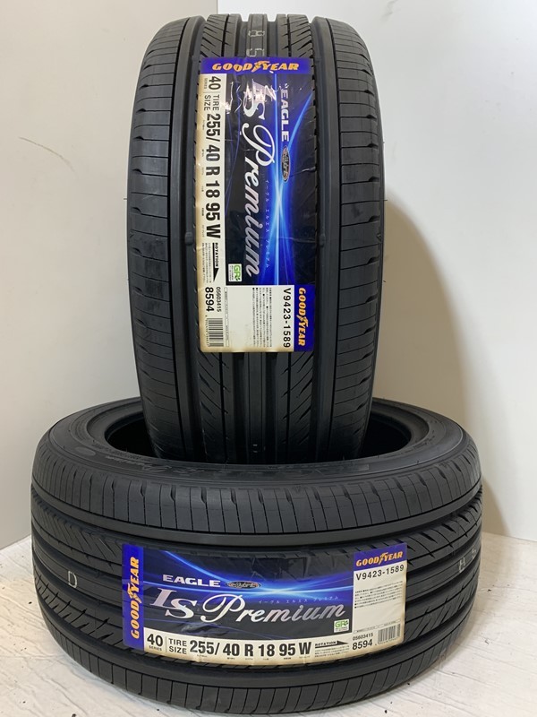 保管袋付【送料無料】未使用夏タイヤ ２本セット 255/40R18 95W(SGY172-21)GOODYEAR EAGLE LS Premium 255/40/18 20年～21年_画像1