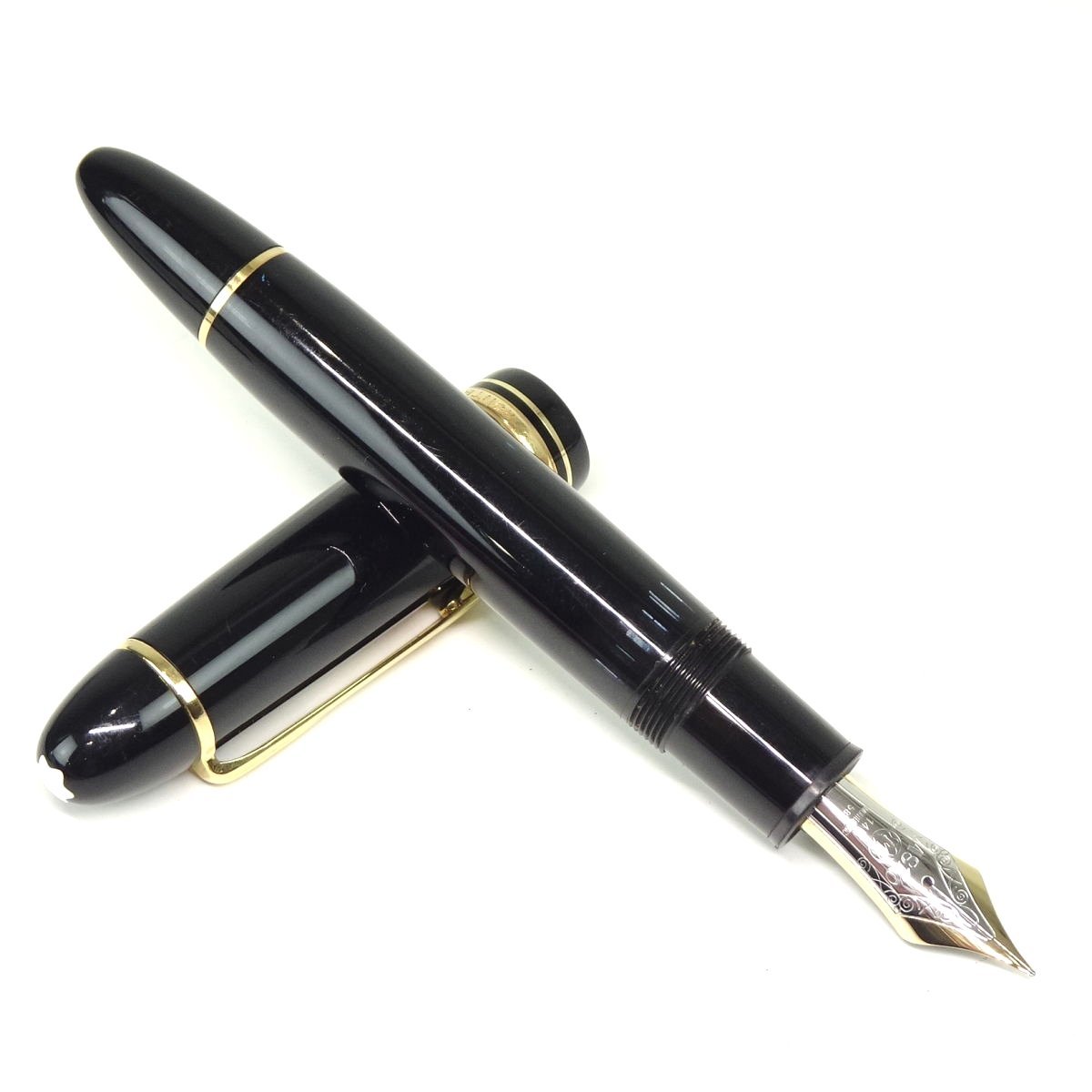 ★D2228 モンブラン マイスターシュテュック 149 万年筆 ペン先14K/585 ブラックｘゴールド ジャンク扱い MONTBLANC メンズ★_画像1