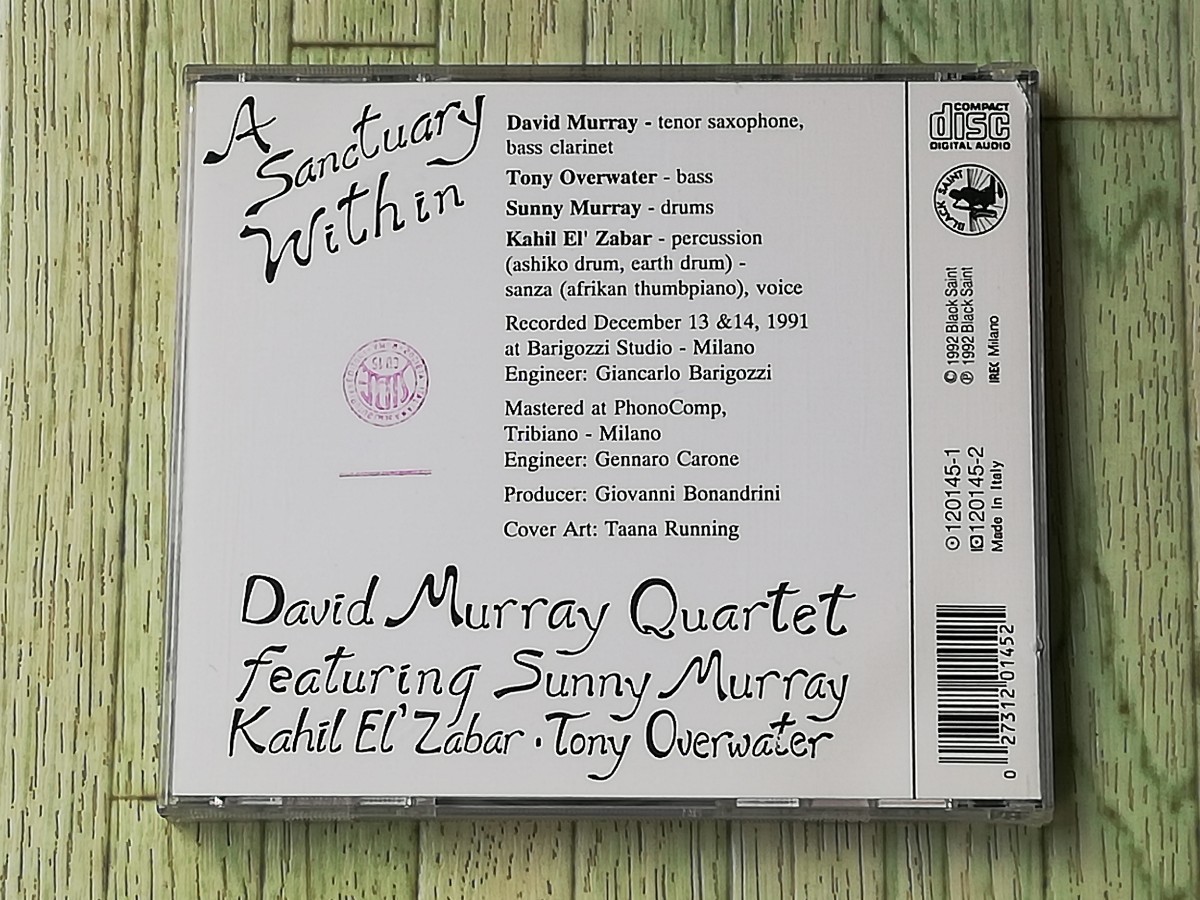 CD DAVID MURRAY QUARTET A Sanctuary Within _画像3