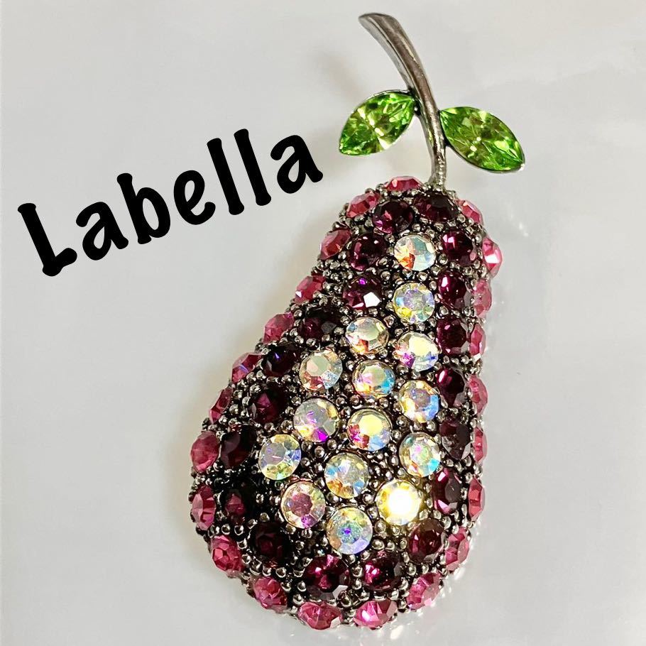 値段が激安 ws330】CORO Labella 洋梨 ラ・フランス ブローチ ビジュー アクセサリー