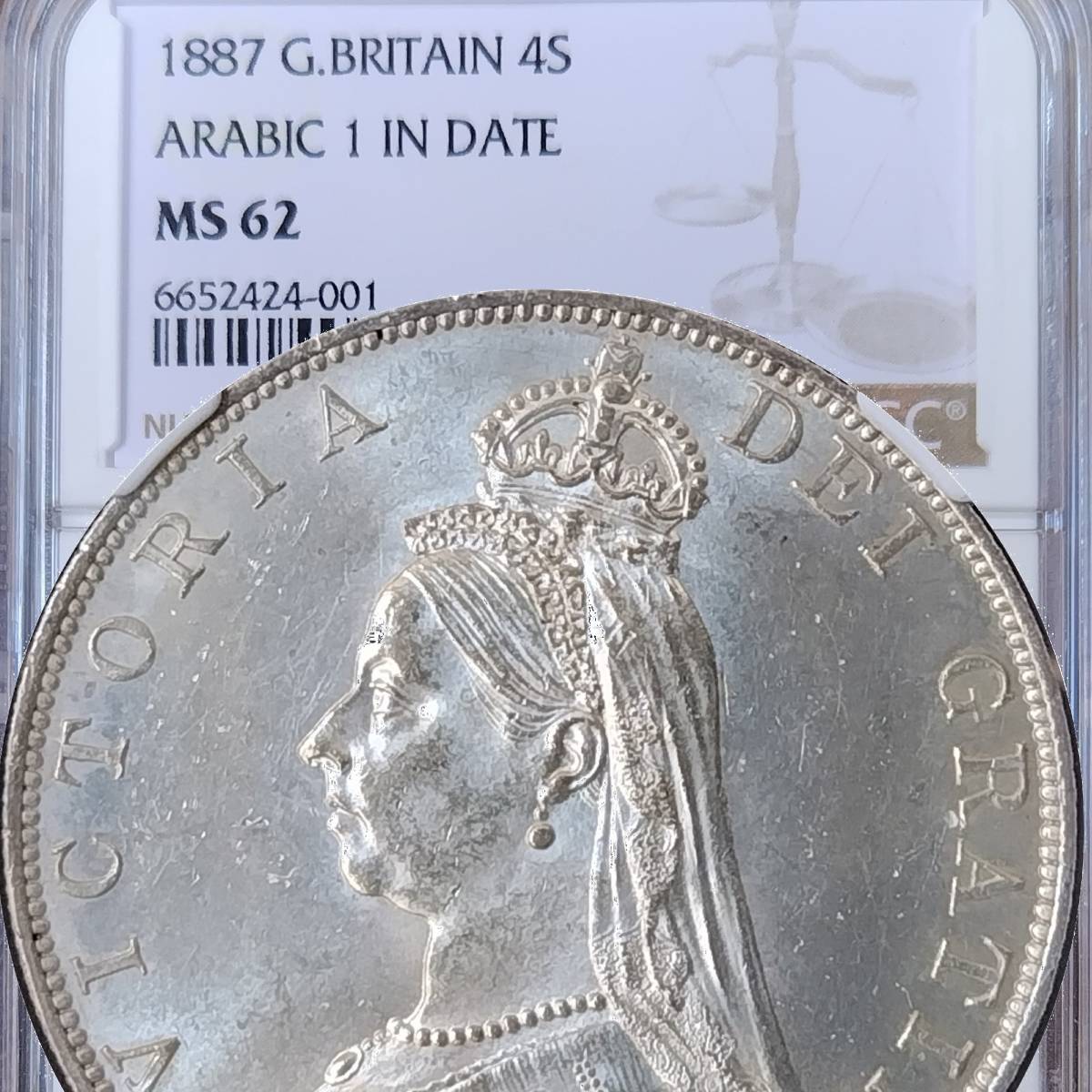 Bibian 比比昂 - ☆女王の銀貨☆1887年/イギリス/MS62 Bibian 比比昂 - ☆女王の銀貨☆1887年/イギリス/MS62