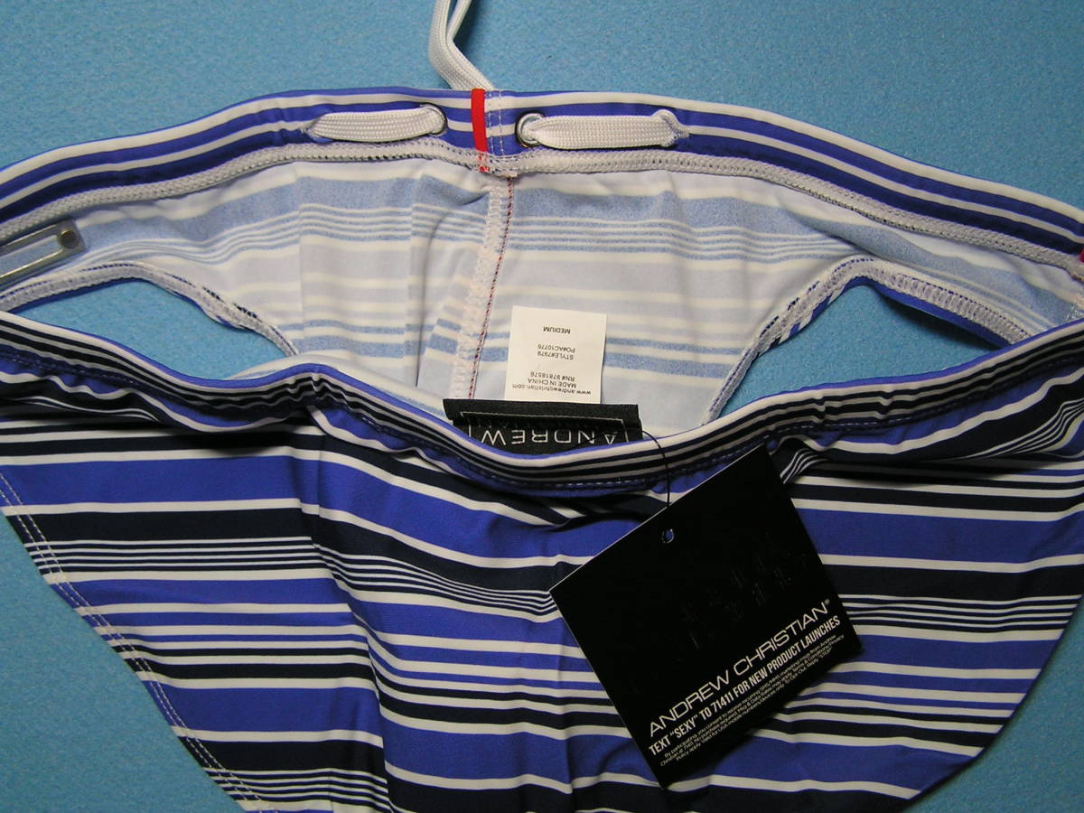  быстрое решение новый товар 7979-SavoST S- Andrew Christian Andrew Christian Savoy Stripe Bikini плавание бикини Brief на данный момент товар указанный размер S