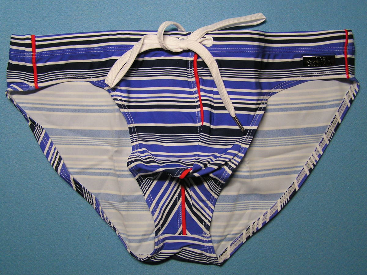 即決新品 7979-SavoST M-アンドリュー クリスチャン Andrew Christian Savoy Stripe Bikini スイムビキニブリーフ 現品表記サイズ M_画像8