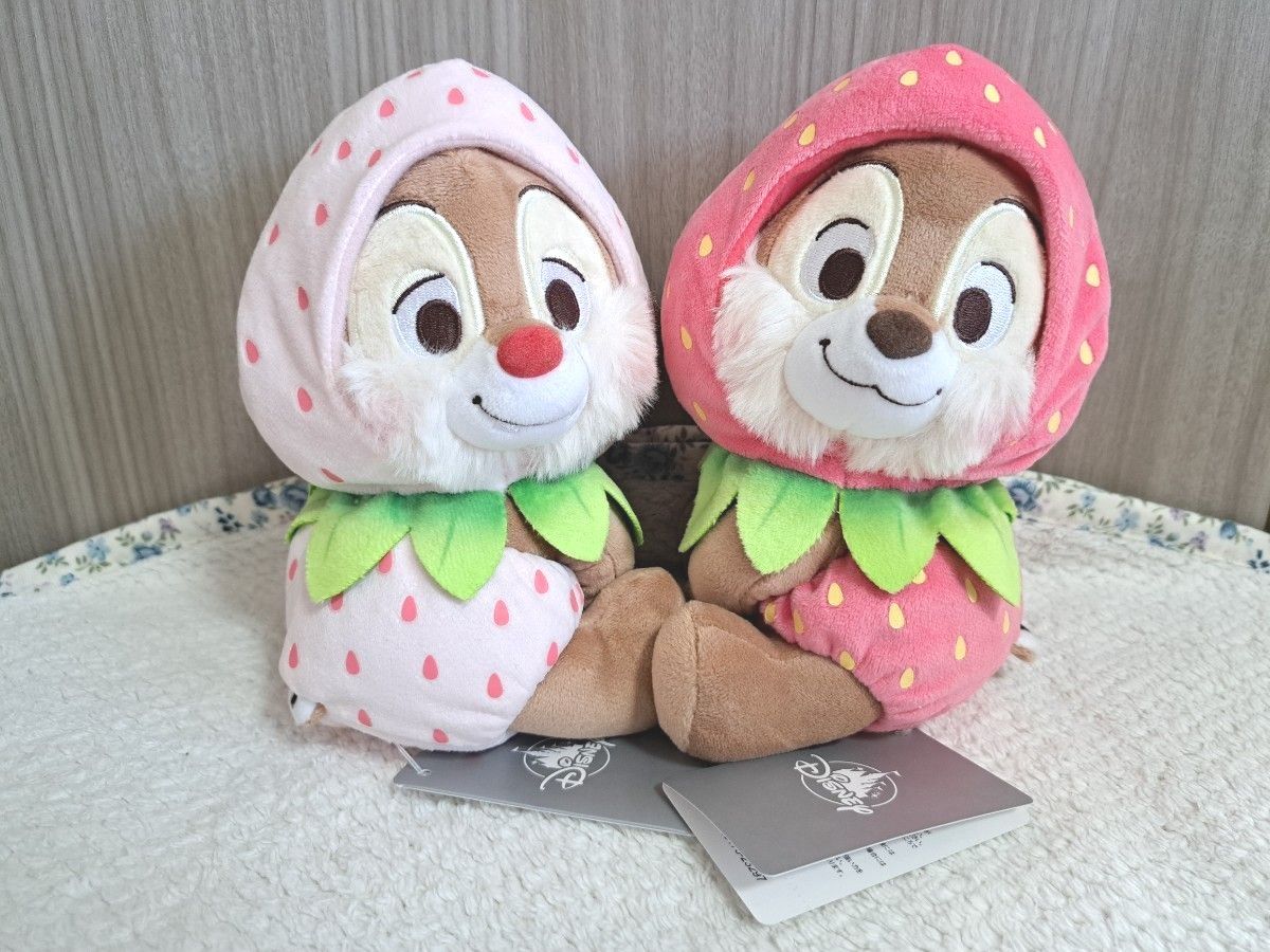 チップとデール いちご ストロベリー ぬいぐるみ ディズニー チップとデール いちご ストロベリー ぬいぐるみ ディズニー