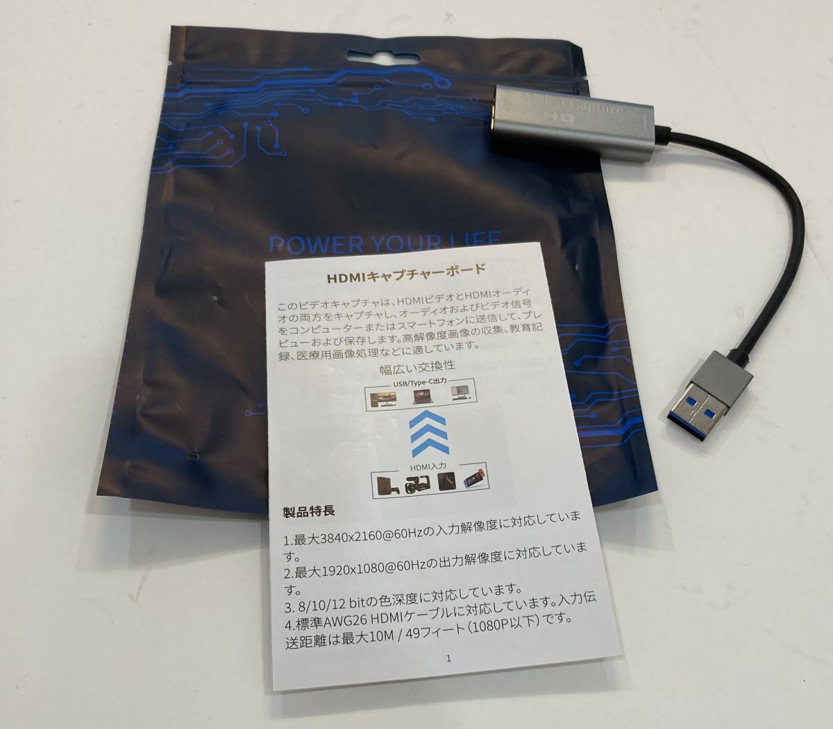 Chilison HDMI キャプチャーボード ゲームキャプチャー USB3.0 1080P60Hz ゲーム実況生配信小型軽量 電源不要