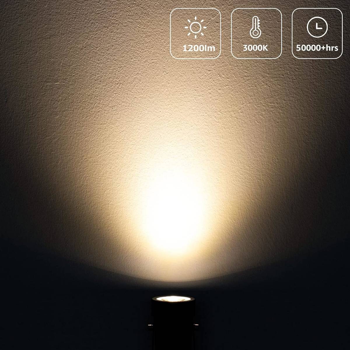 YC LED スポットライト コンセント 卓上 12W 間接照明 フロアライト フロアスタンド照明 フットスイッチ付き ブラック 電球色_画像6