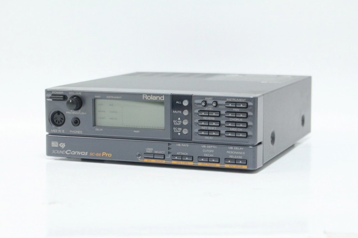 通電確認済 Roland 音源モジュール SC-88 Pro SOUND CANVAS ローランド サウンドキャンバス プロ 現状品 2-D002/1/100_画像1