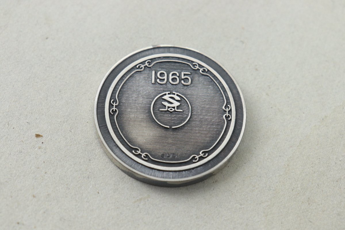 純銀 SILVER メダル2点 総重量140g 純銀刻印 記念品 日新 2-C051/1/60P_画像5