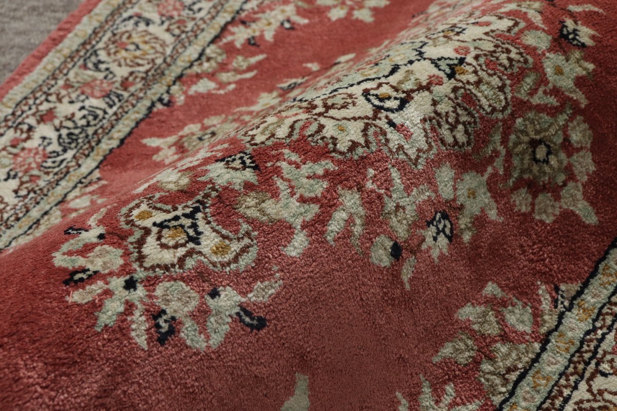 ビンテージ ペルシャ絨毯 「Turkmen」 コットン×ウール 61x48cm タグ有り 2-C097/1/100_画像9
