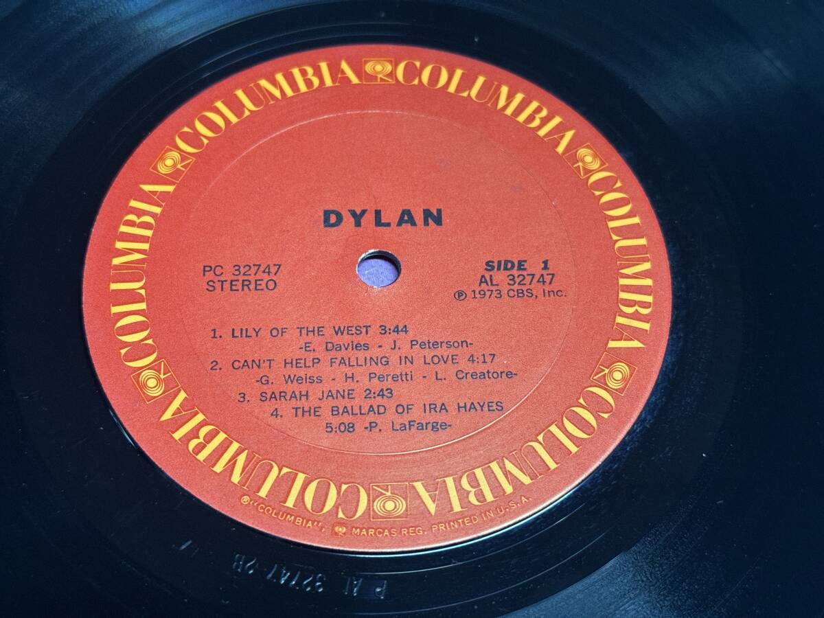 【LPレコード】dylan(1973)/bob dylan/ディラン/ボブ・ディラン【US盤】self portrait, new morningのオフィシャルのアウトテイクス集_画像5