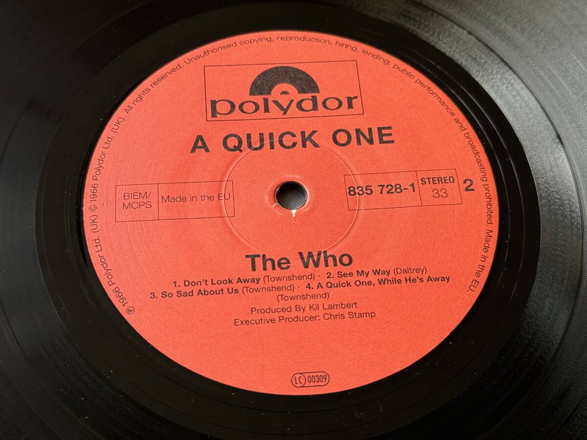 【LPレコード】a quick one/the who/ア・クイック・ワン/ザ・フー【EU盤】重量盤でいい感じの盤です_画像6