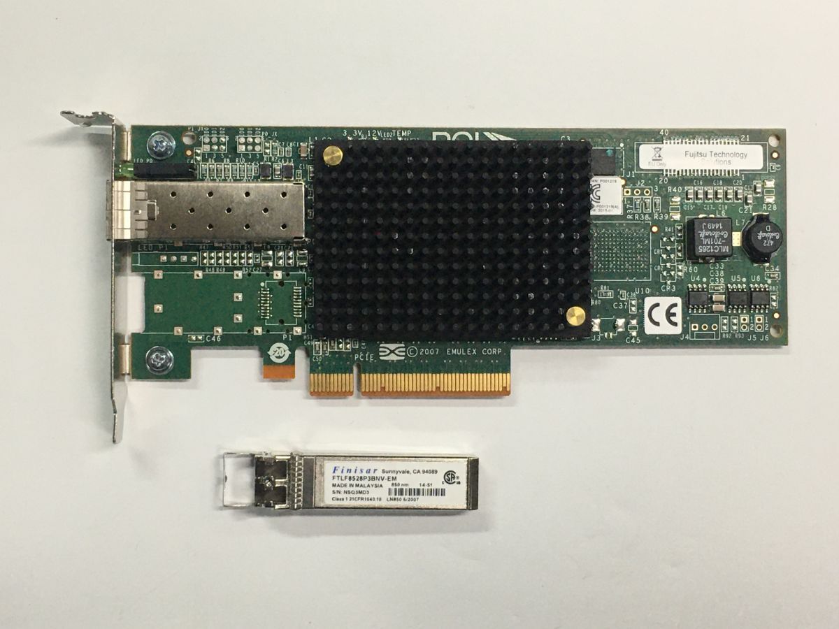 【即納/送料無料】 FUJITSU LPE1250 PCI-Express 1ポート 8Gb FC Fibre channel ロープロファイル 【中古パーツ/現状品】 (SV-F-298)_画像1