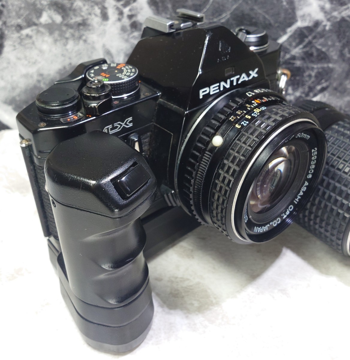 終活整理】PENTAX MX黒＋希少純正モータードライブ＋M 50mm f1.7 薄型