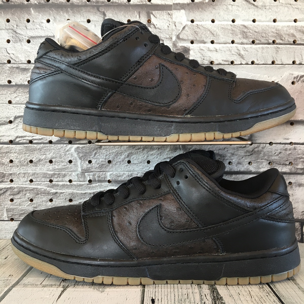 【希少/初期ダンクSB】'03年製 NIKE DUNK LOW PRO SB "Ostrich" US9.5(27.5cm) 未使用品 オーストリッチ 304292-003 Fat Tongue_画像5